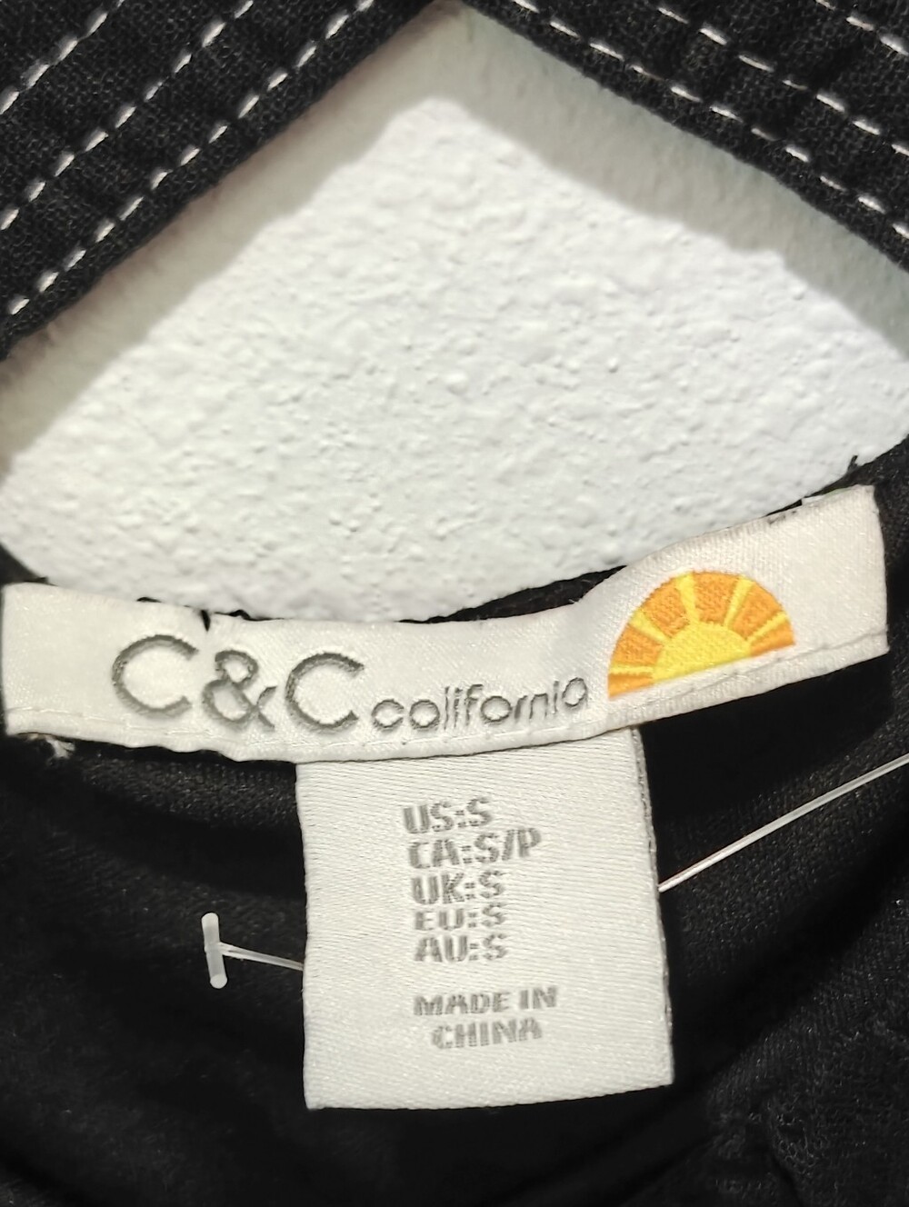 NWOT Linen C&C California Dress Black Small Shirt Dress Cross Back Lightweight - Picture 4 of 5
